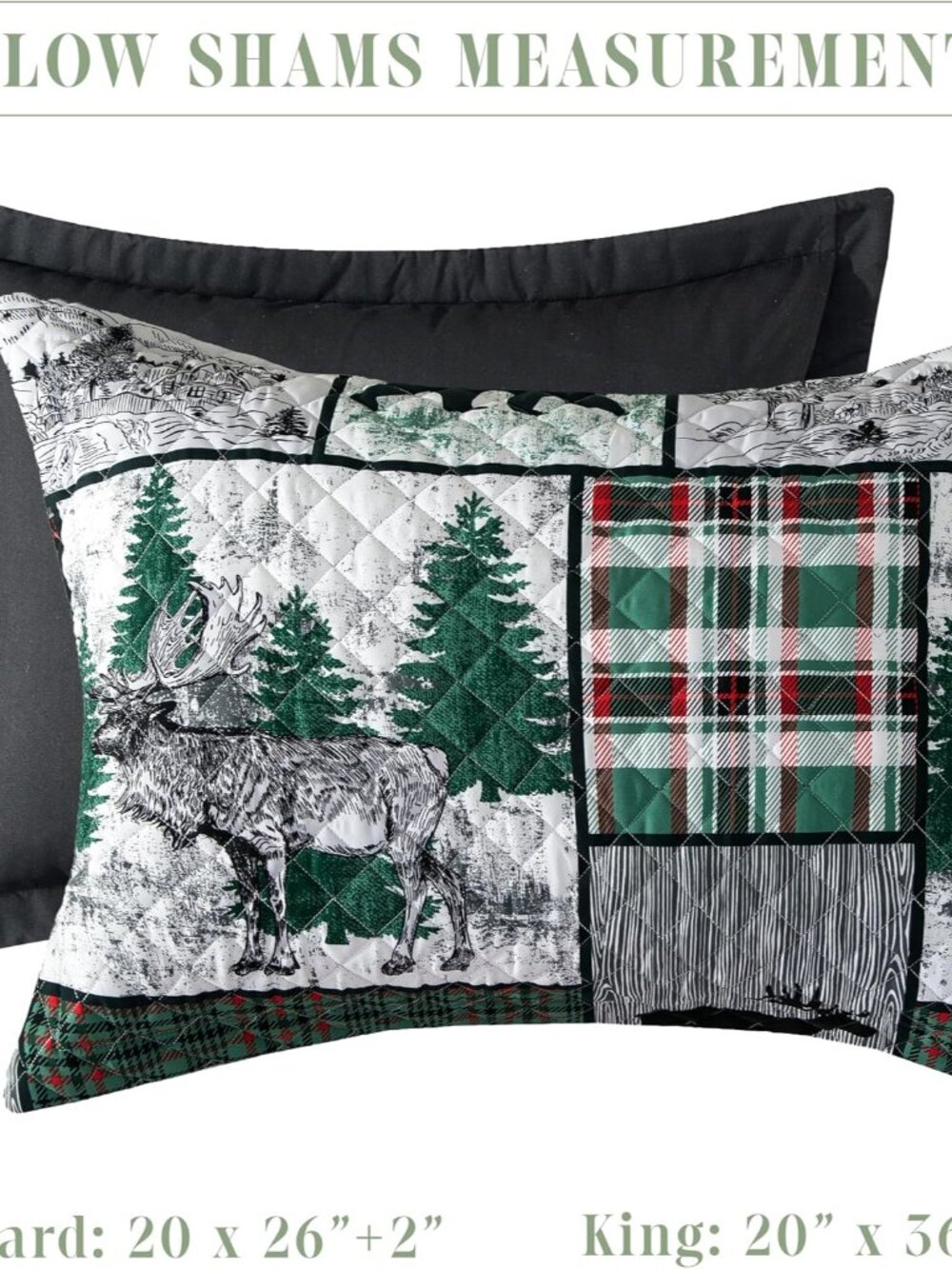 3-Piece Holiday Rustic Plaid Patchwork Reversible Quilt - Soft Bedspread with Ma - Picture 5 of 8